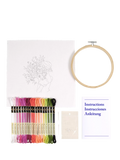 DMC embroidery kit Floral Embrace, imported from the UK