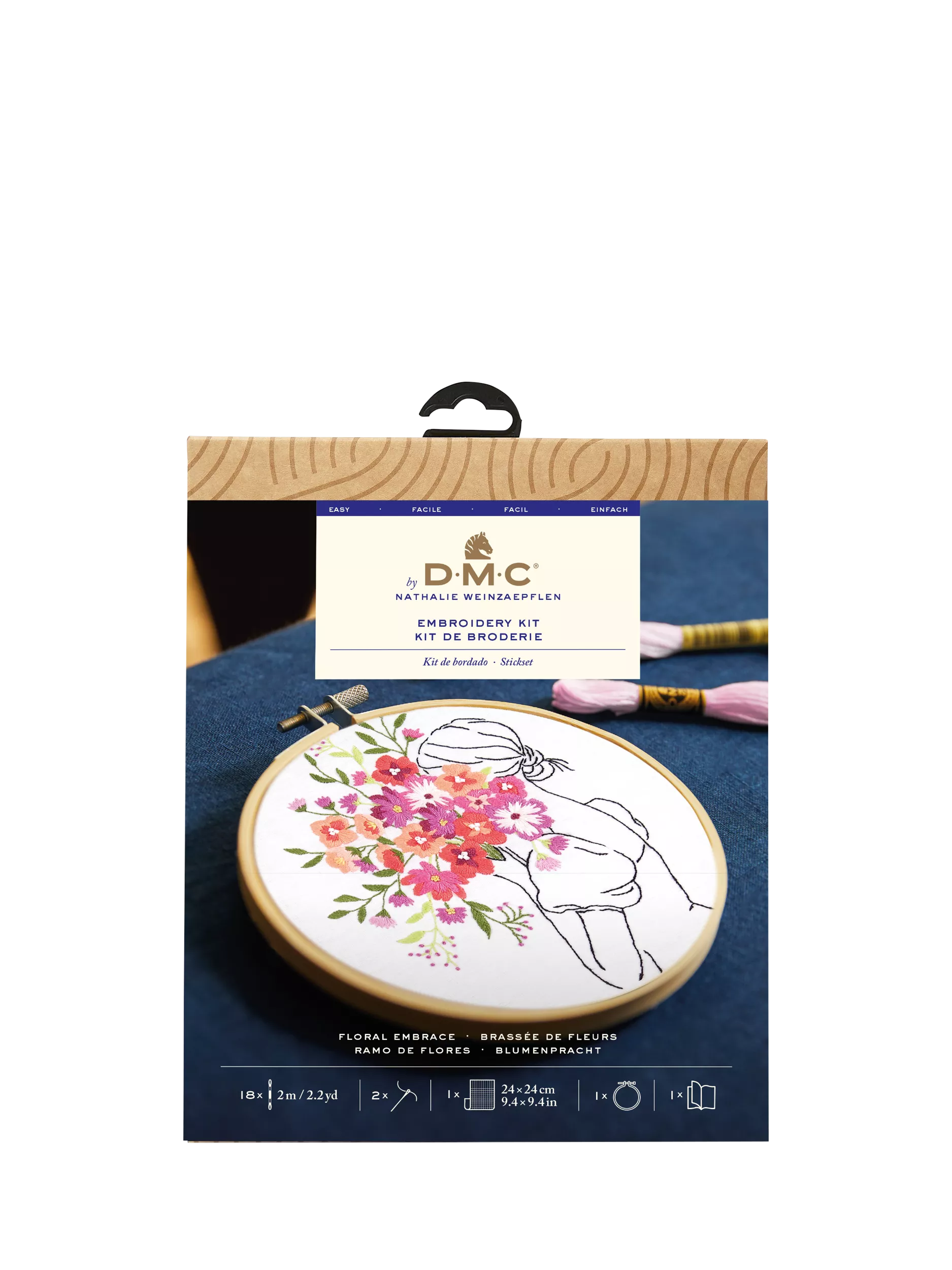 DMC embroidery kit Floral Embrace, imported from the UK