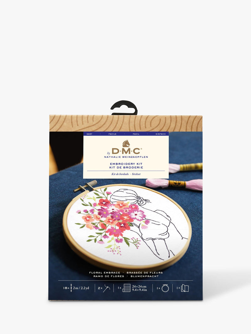 DMC embroidery kit Floral Embrace, imported from the UK