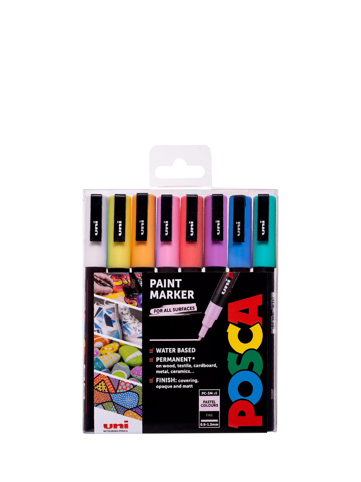 POSCA water-based paint markers pastel pack of 8, UK version