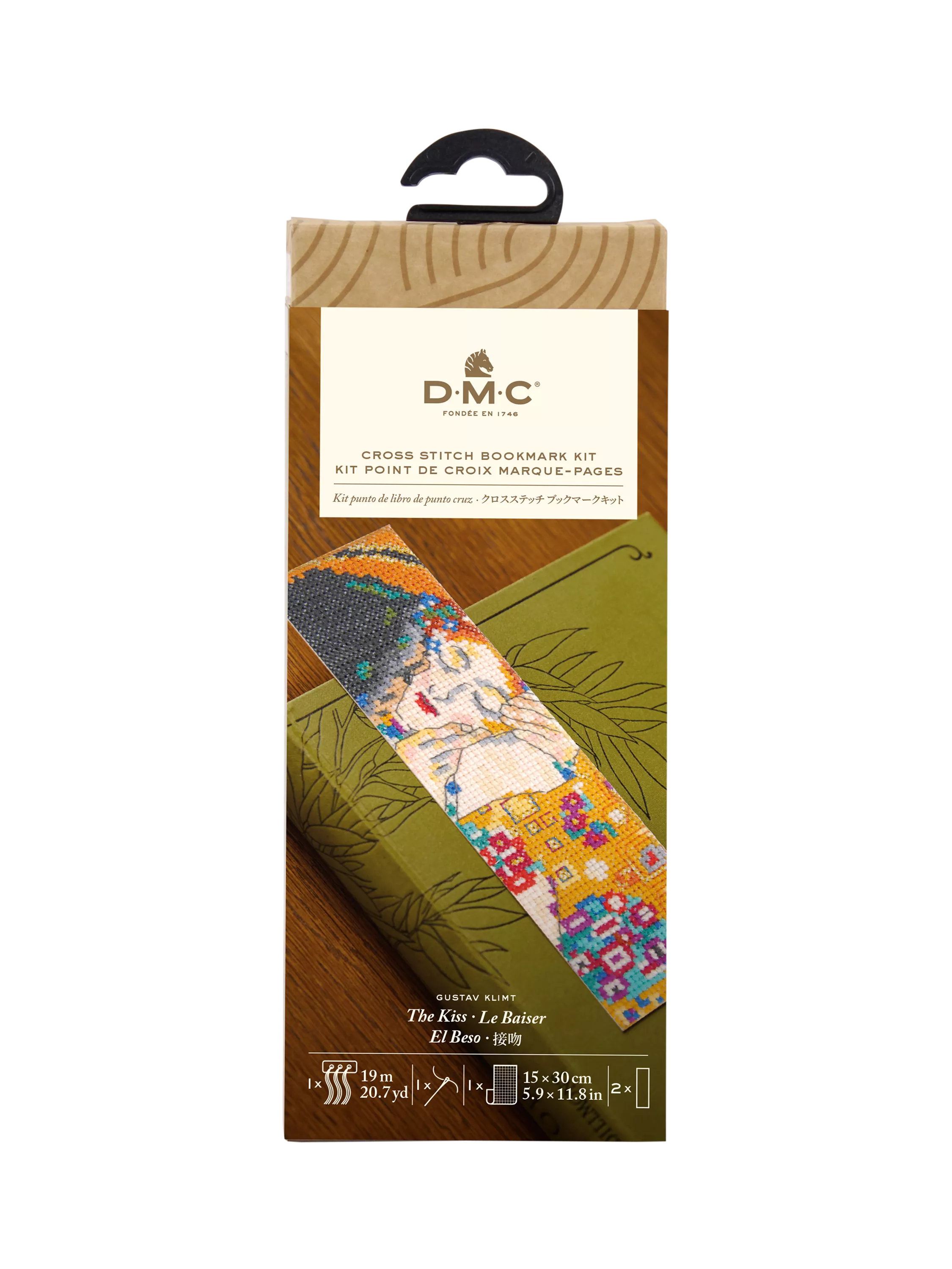 DMC The Kiss cross stitch bookmark kit - British product