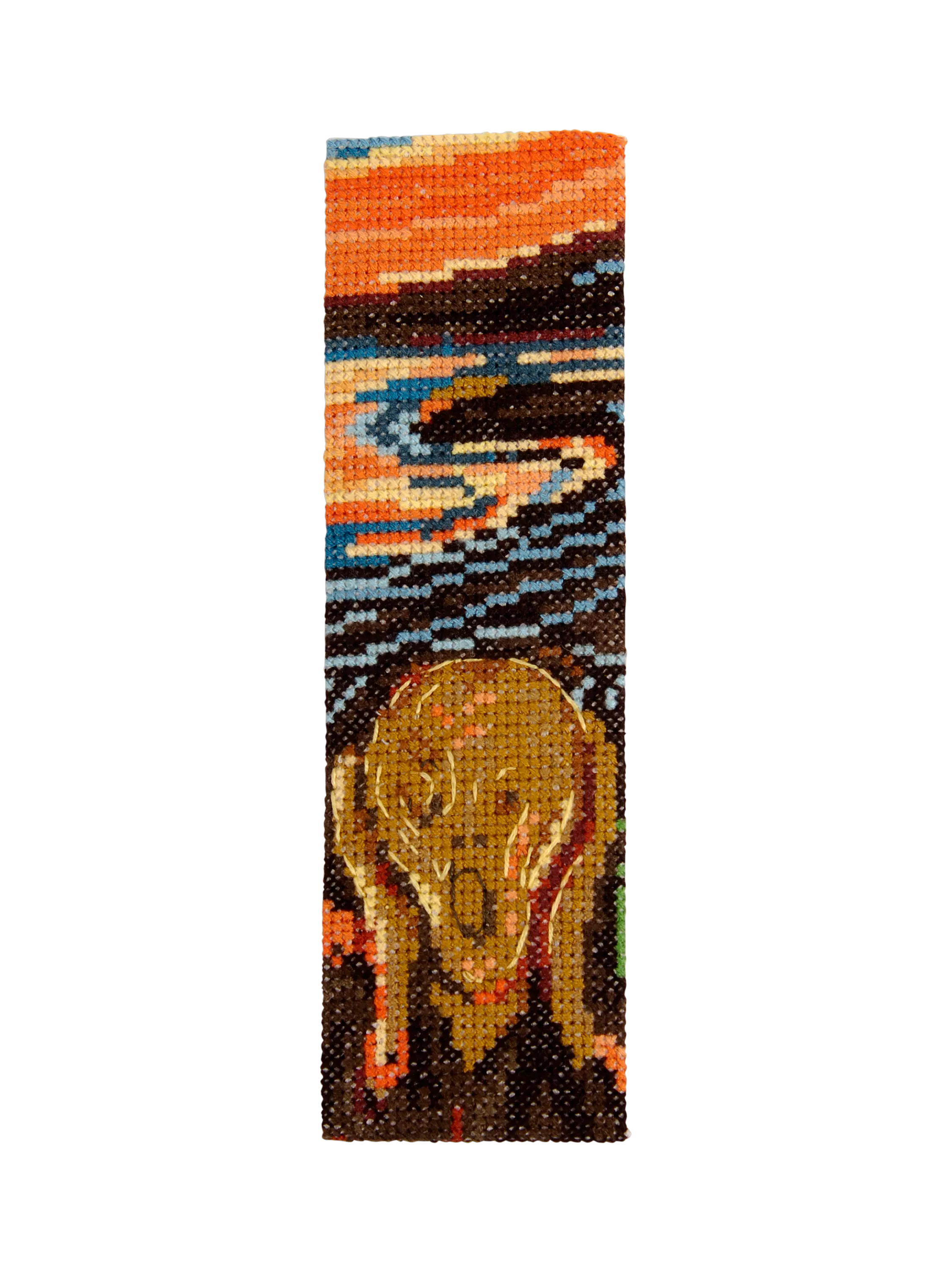 DMC The Scream cross stitch bookmark kit, imported from the UK