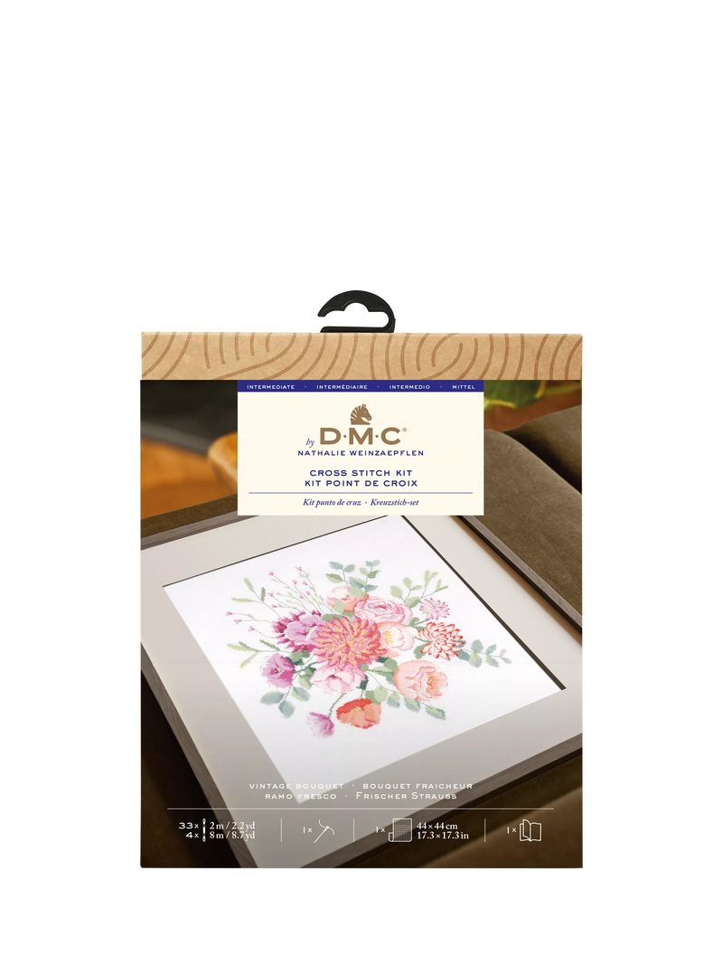 DMC vintage bouquet embroidery kit - British product