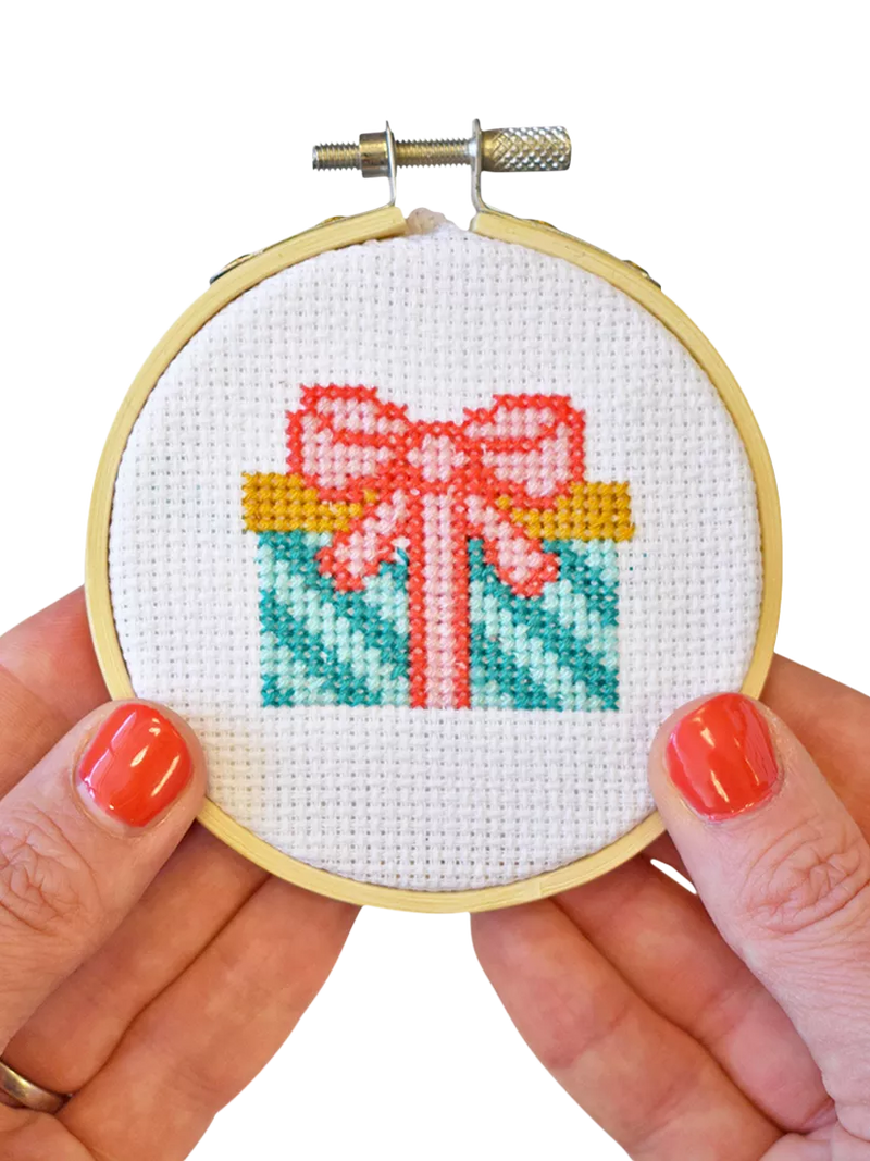 The Make Arcade mini cross stitch kit 8cm, UK version