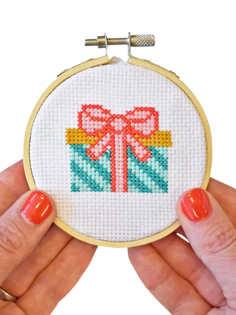 The Make Arcade mini cross stitch kit 8cm, UK version