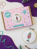 The Make Arcade nutcracker mini cross stitch kit 8cm - British product