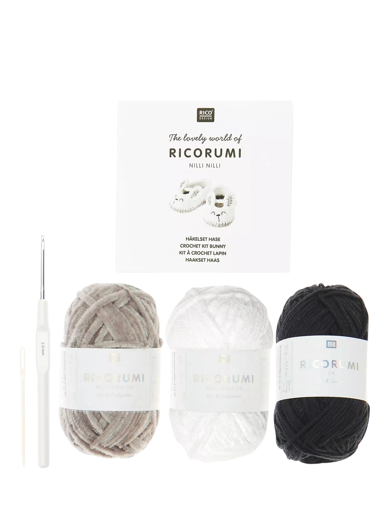 Rico Design Ricorumi baby booties crochet kit, UK version