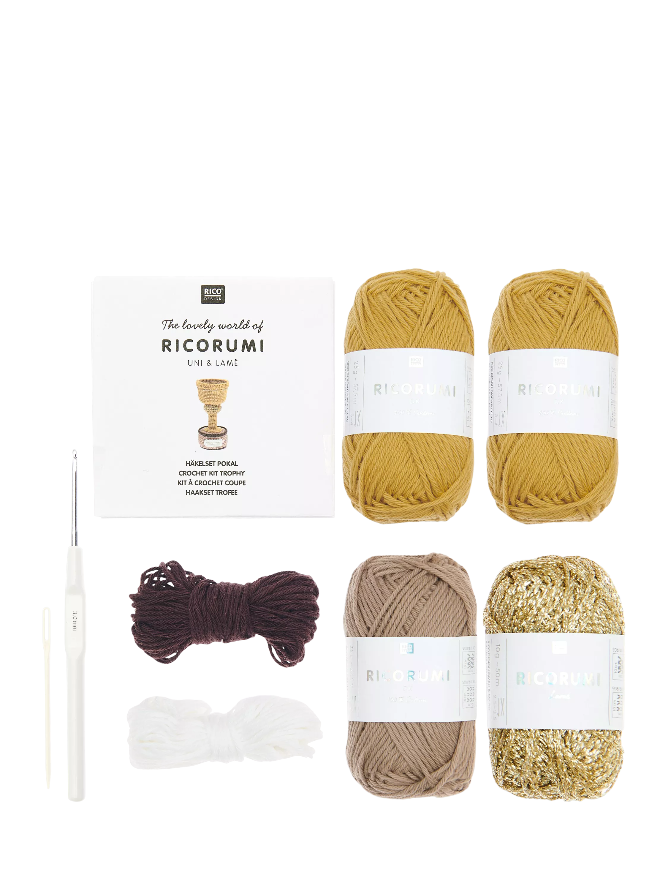 Rico Design Ricorumi winner's trophy crochet kit, UK version