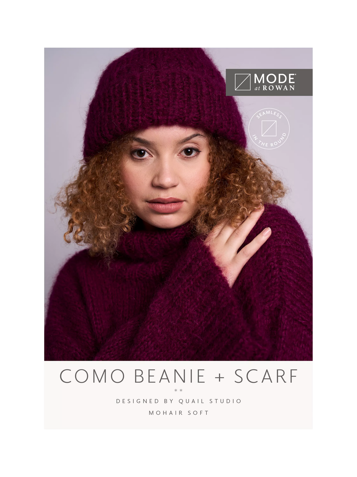 MODE at Rowan Como Mohair beanie scarf pattern, UK version