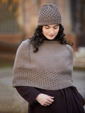 MODE at Rowan Rosalie alpaca poncho and hat knitting pattern, UK version