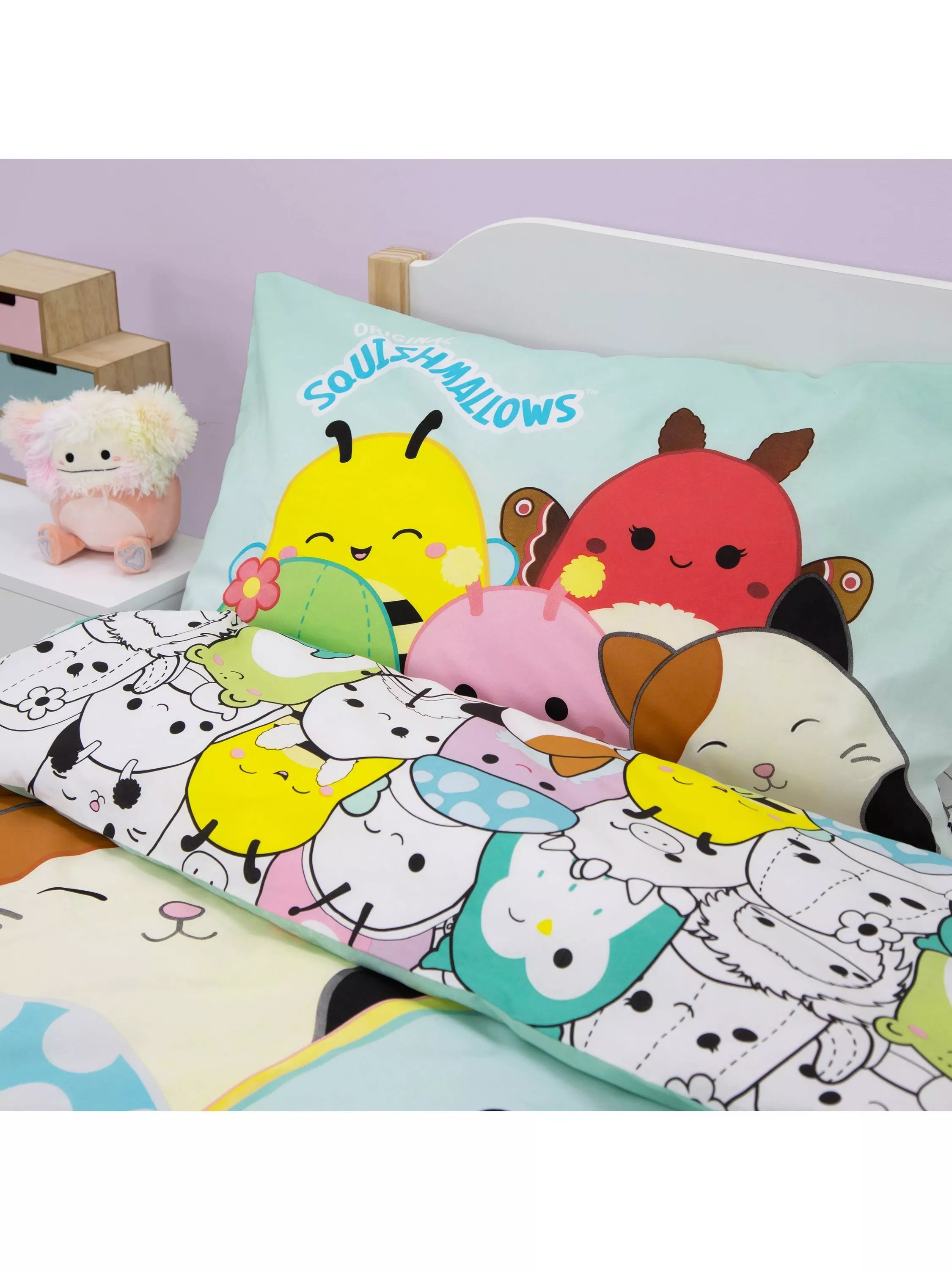 Squishmallows reversible duvet cover set single, imported from the UK