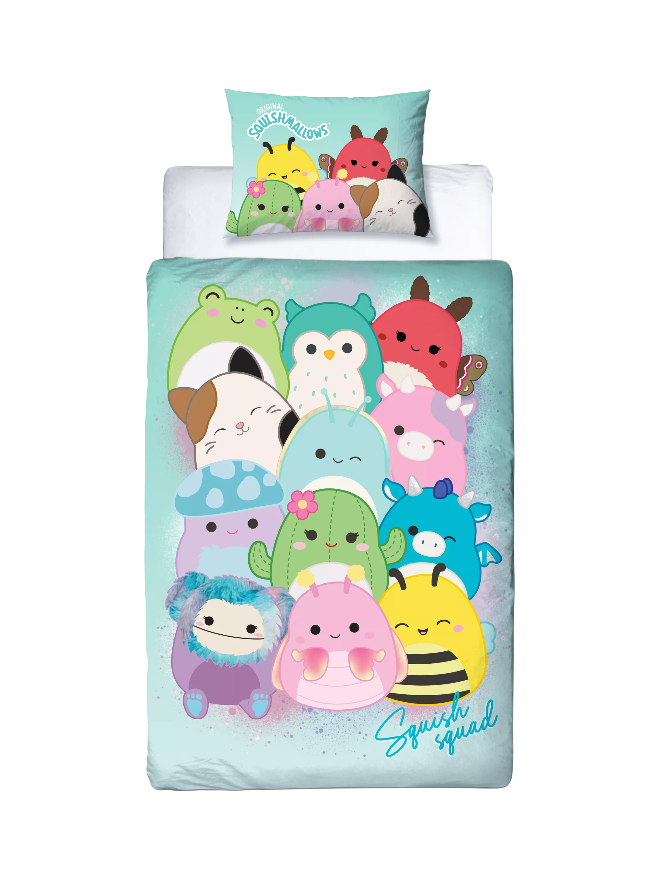 Squishmallows reversible duvet cover set single, imported from the UK