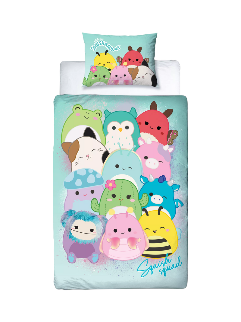 Squishmallows reversible duvet cover set single, imported from the UK