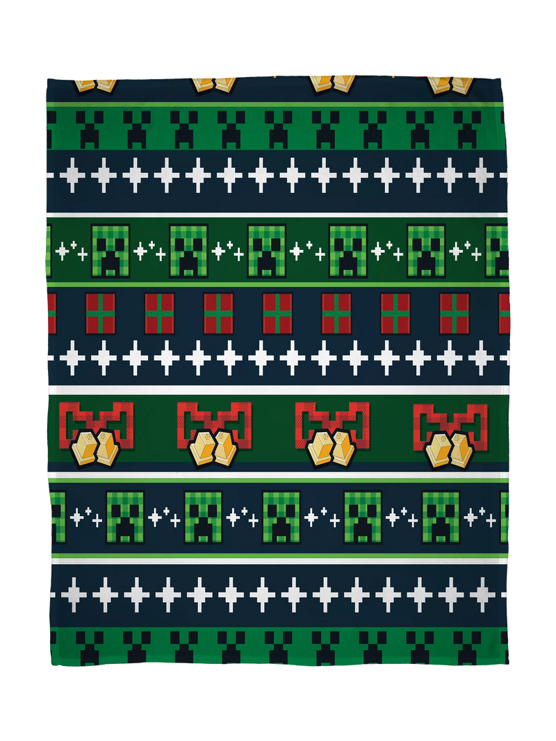 Minecraft Christmas fleece blanket 100x150cm - British product
