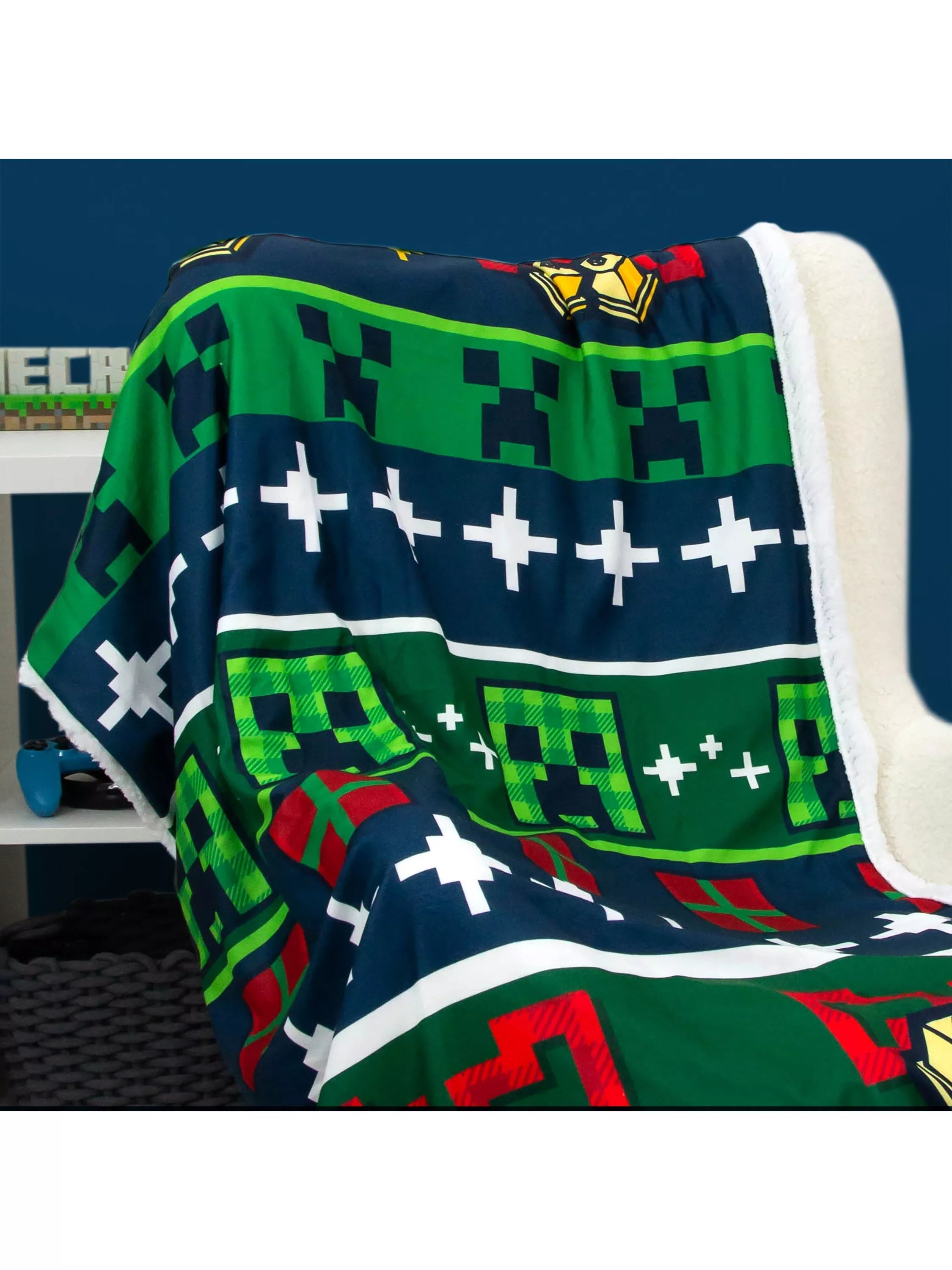 Minecraft Christmas fleece blanket 100x150cm - British product