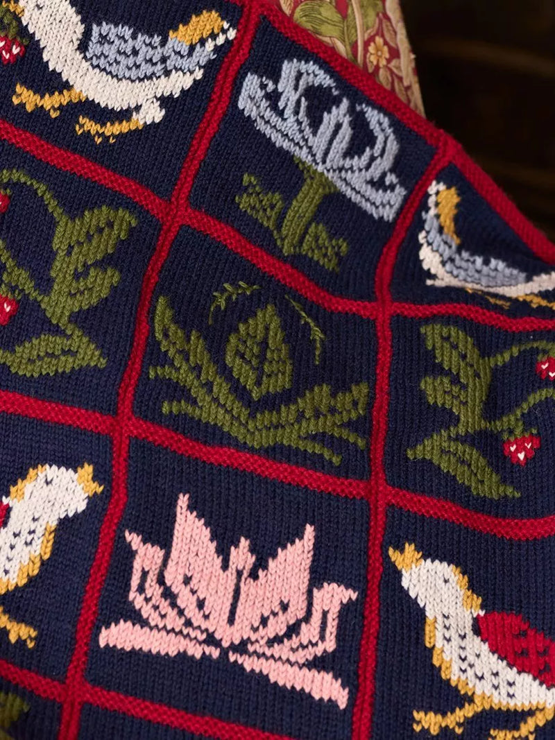 West Yorkshire Spinners Strawberry Thief blanket knitting kit (British brand)