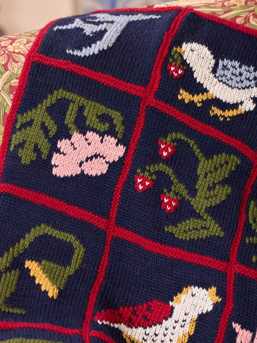 West Yorkshire Spinners Strawberry Thief blanket knitting kit (British brand)