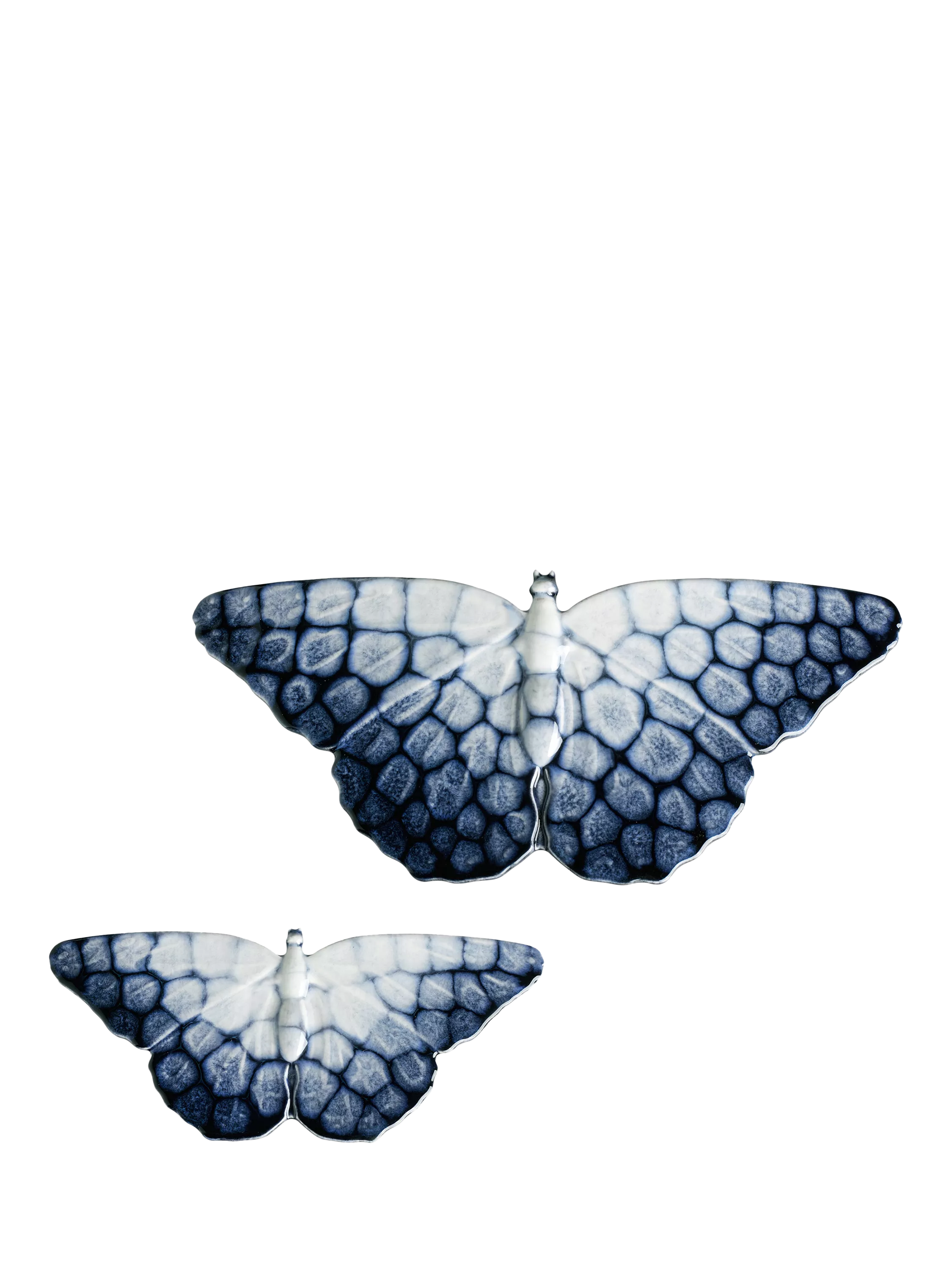 Poole Pottery butterfly ornaments set of 2 ocean blue - British product