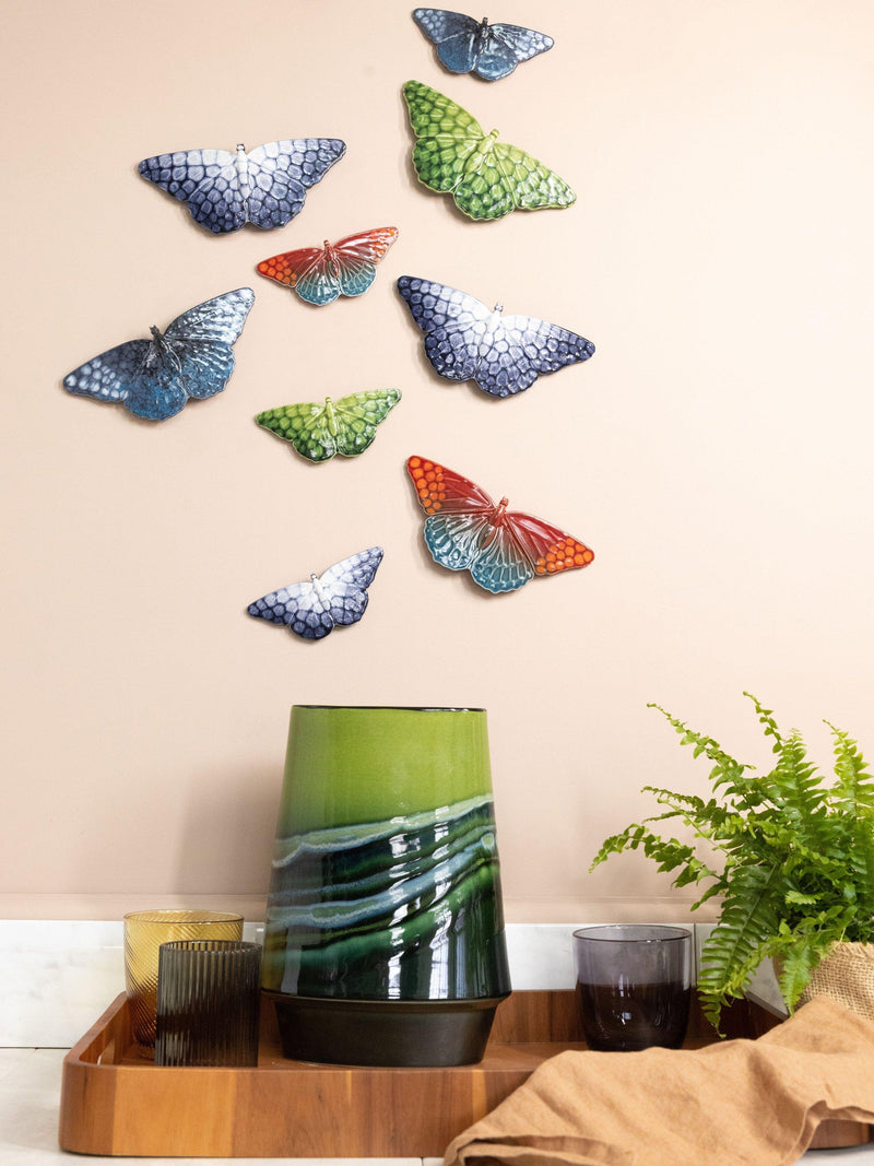 Poole Pottery butterfly ornaments set of 2 ocean blue - British product