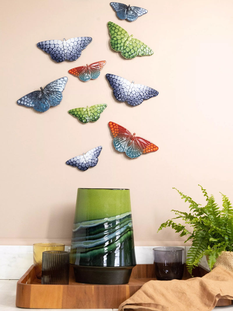 Poole Pottery butterfly ornaments Horizon set of 2, UK version