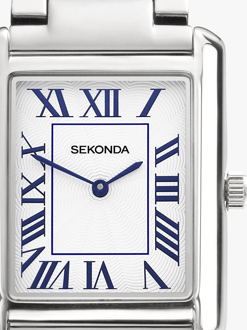 Sekonda men's watch silver bracelet with Roman numerals, UK version