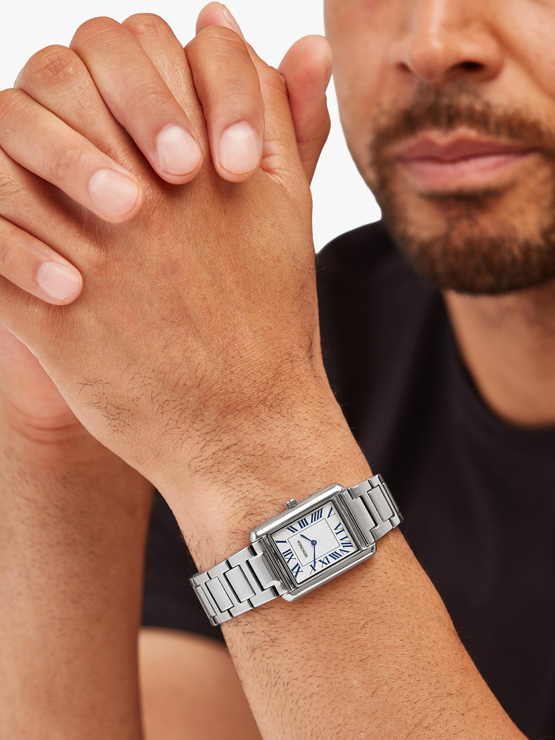 Sekonda men's watch silver bracelet with Roman numerals, UK version