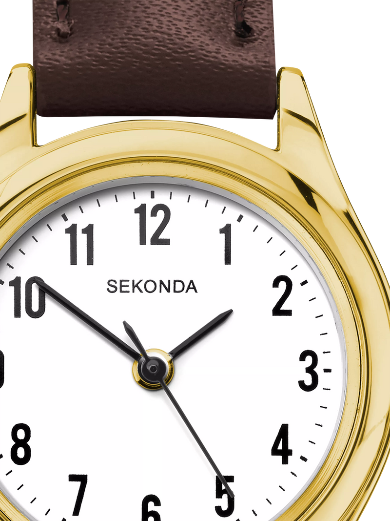 Sekonda Evans women's leather strap watch 25mm (British brand)