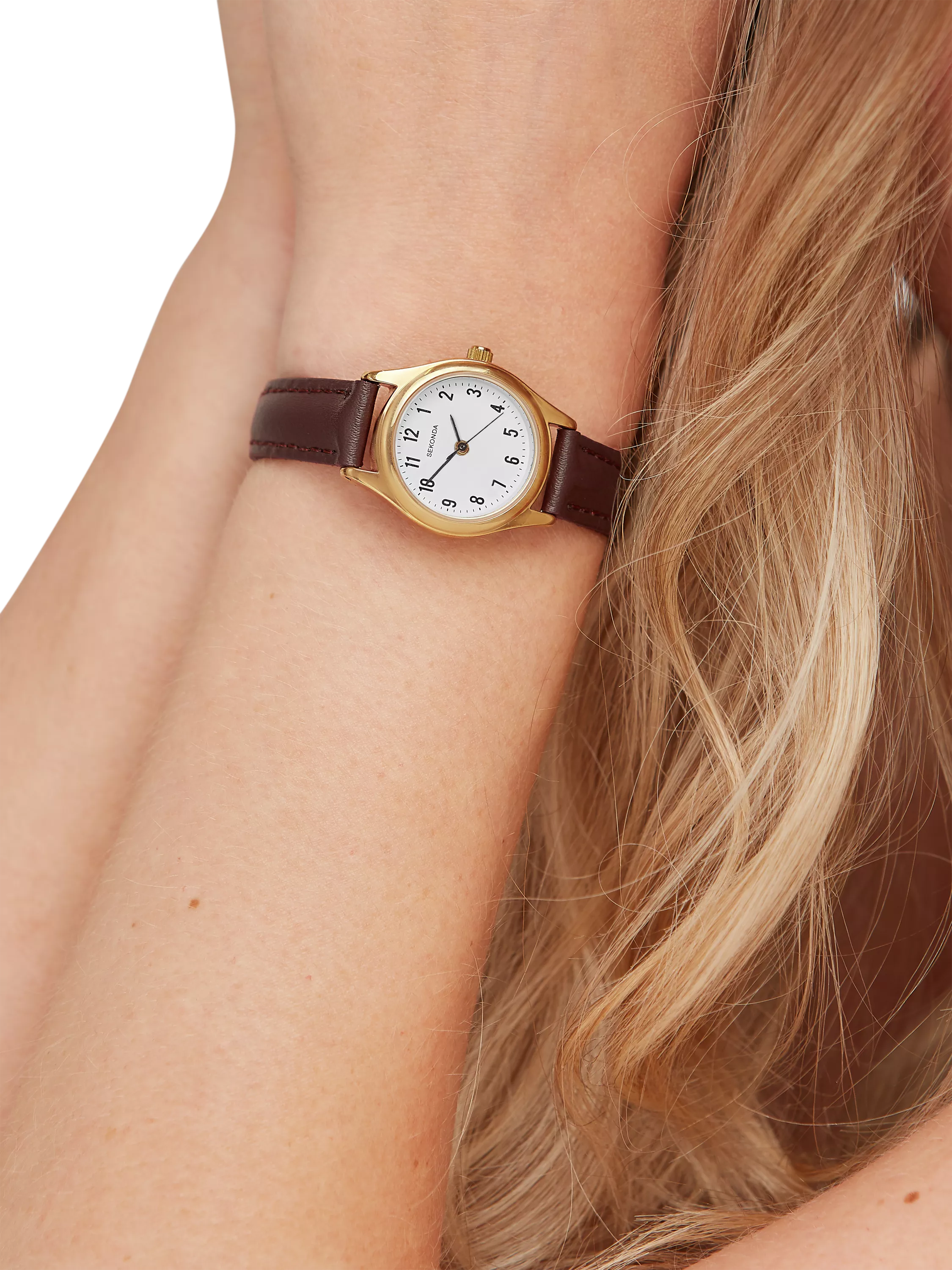 Sekonda Evans women's leather strap watch 25mm (British brand)