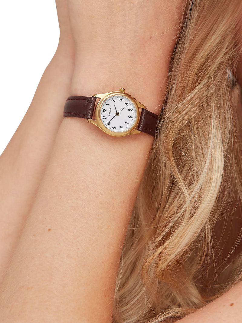 Sekonda Evans women's leather strap watch 25mm (British brand)