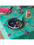 Sara Miller Chelsea Birds cotton tablecloth 250x160cm green, imported from the UK