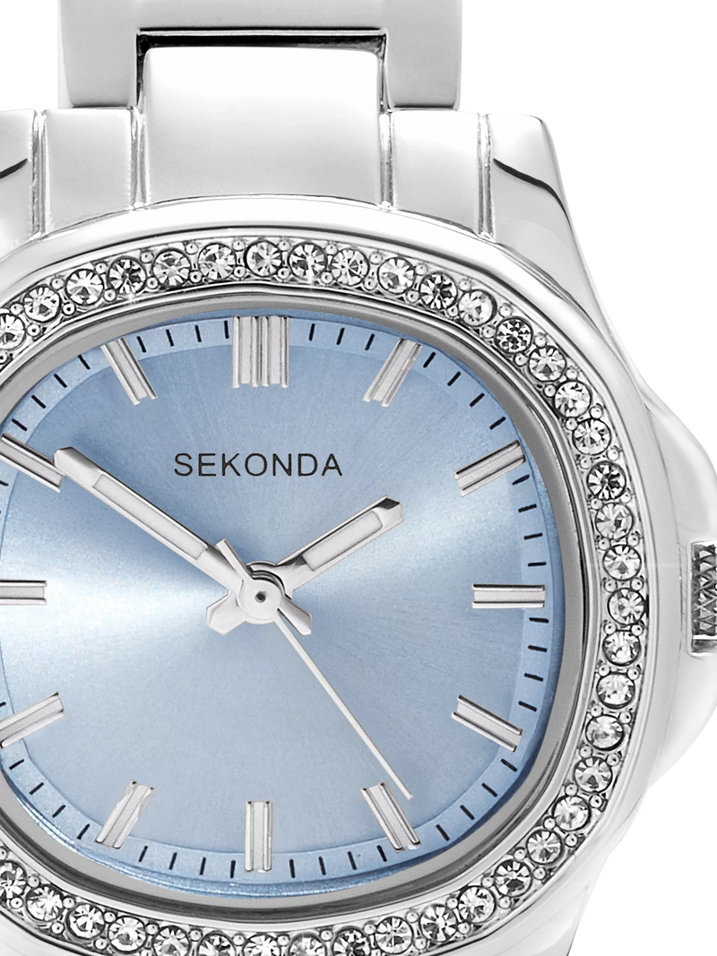 Sekonda women's Octaire watch silver bracelet 30mm, imported from the UK
