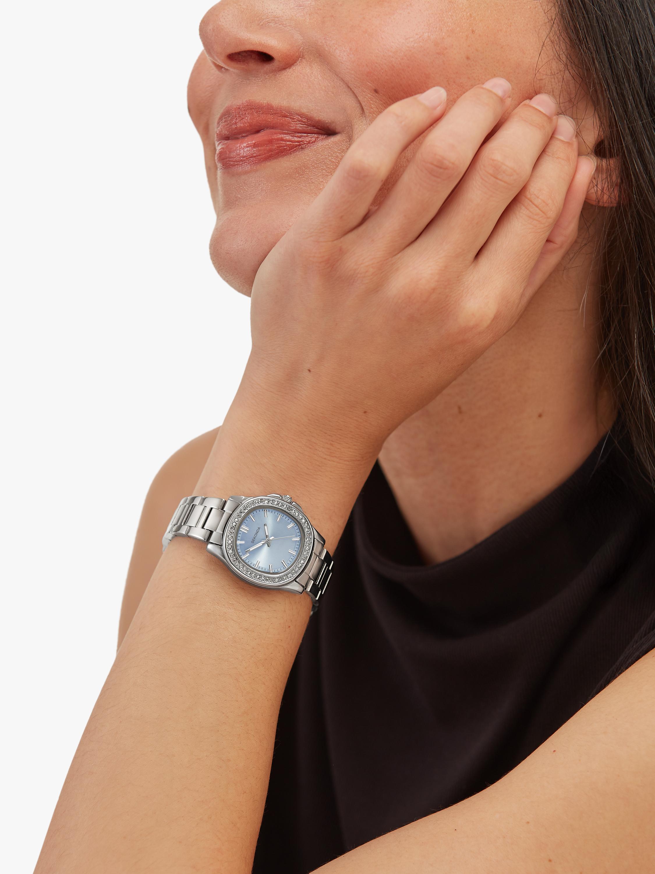Sekonda women's Octaire watch silver bracelet 30mm, imported from the UK
