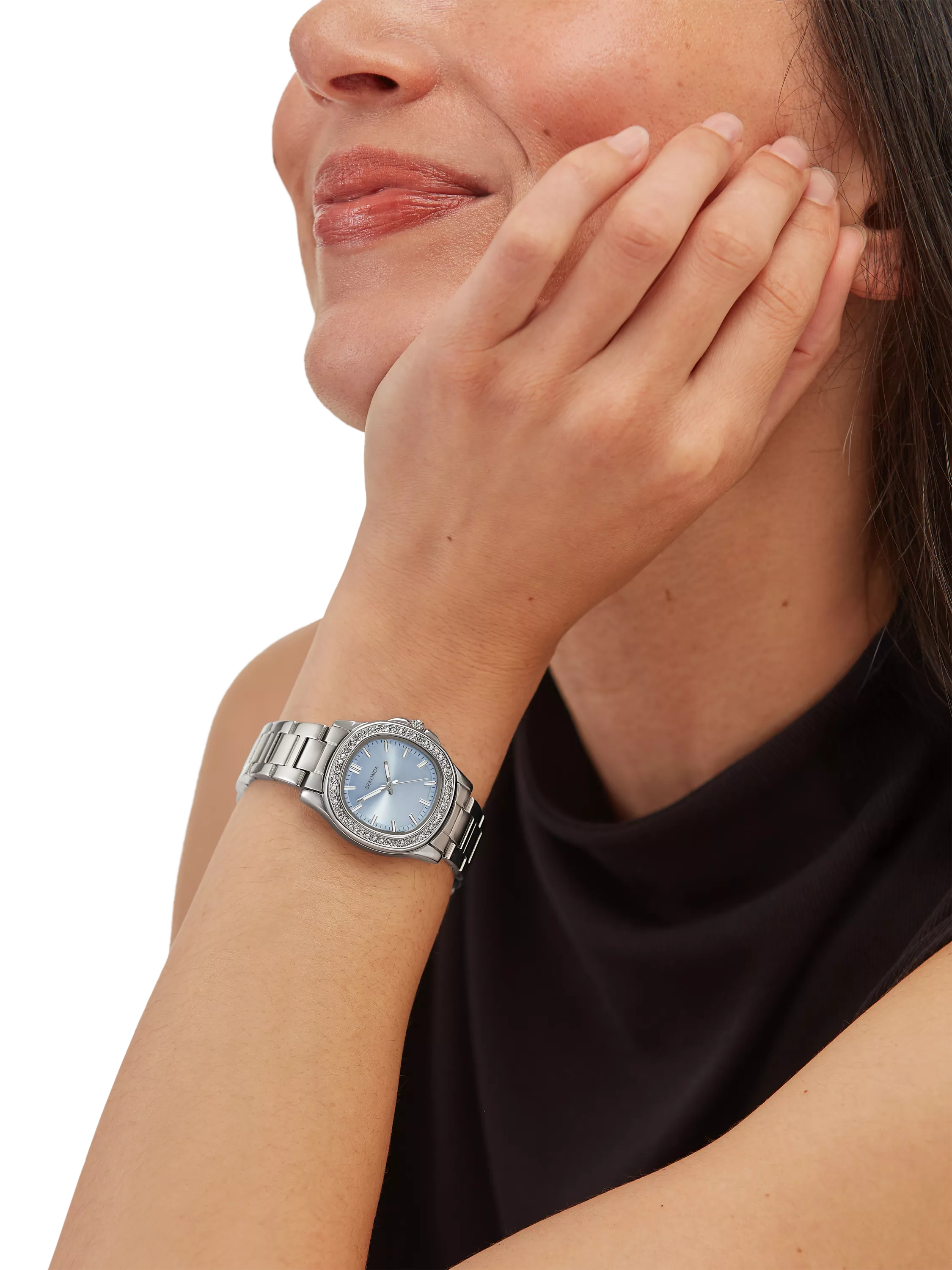 Sekonda women's Octaire watch silver bracelet 30mm, imported from the UK