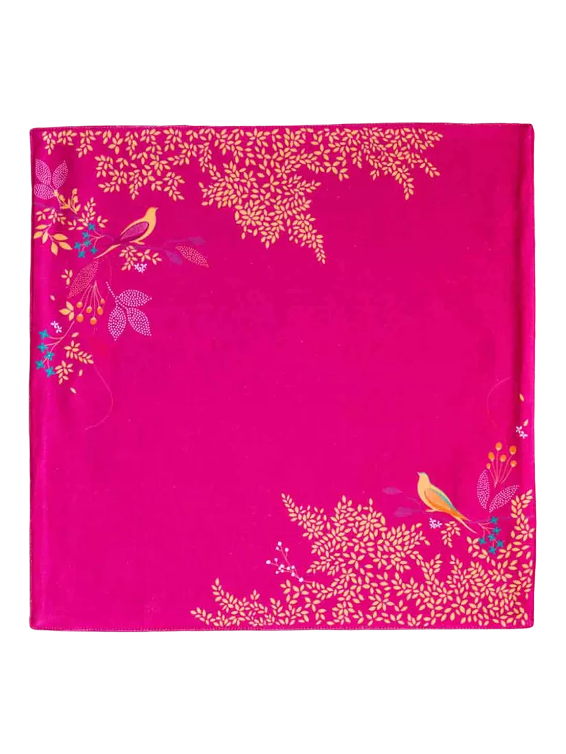 Sara Miller Chelsea Birds pink cotton napkins set of 2, UK version