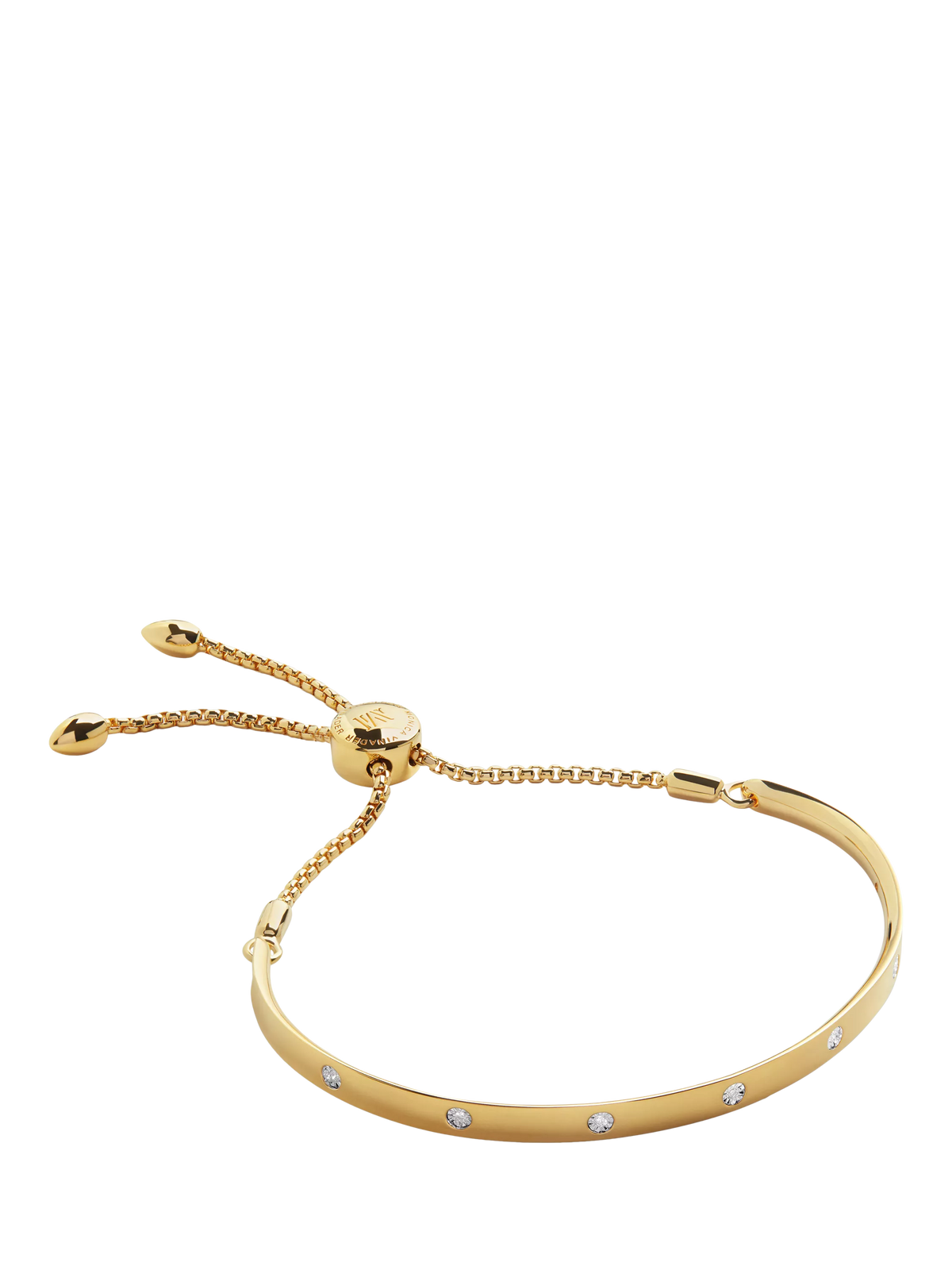 Monica Vinader gold friendship bracelet with lab grown diamonds, UK version