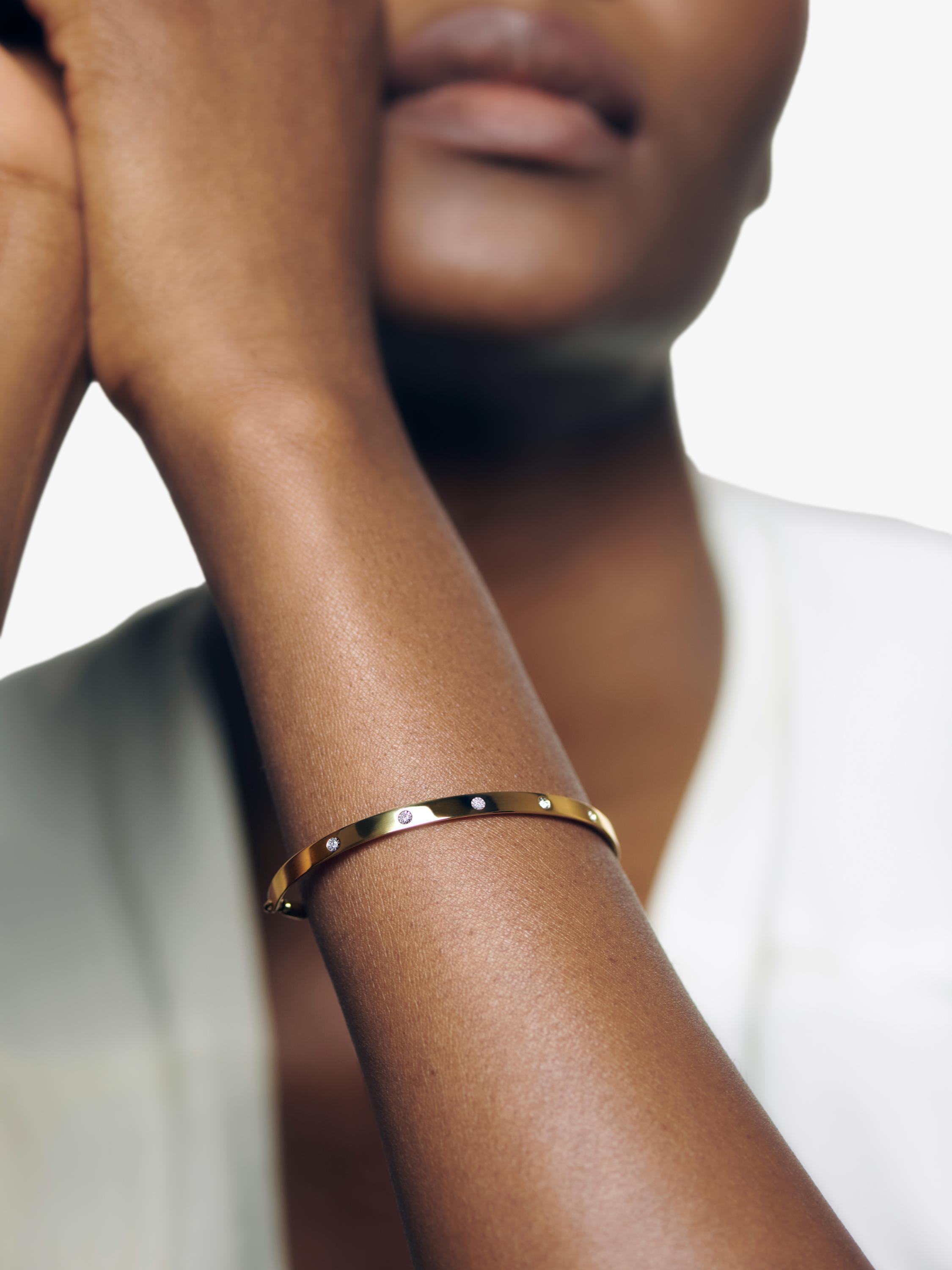 Monica Vinader gold friendship bracelet with lab grown diamonds, UK version
