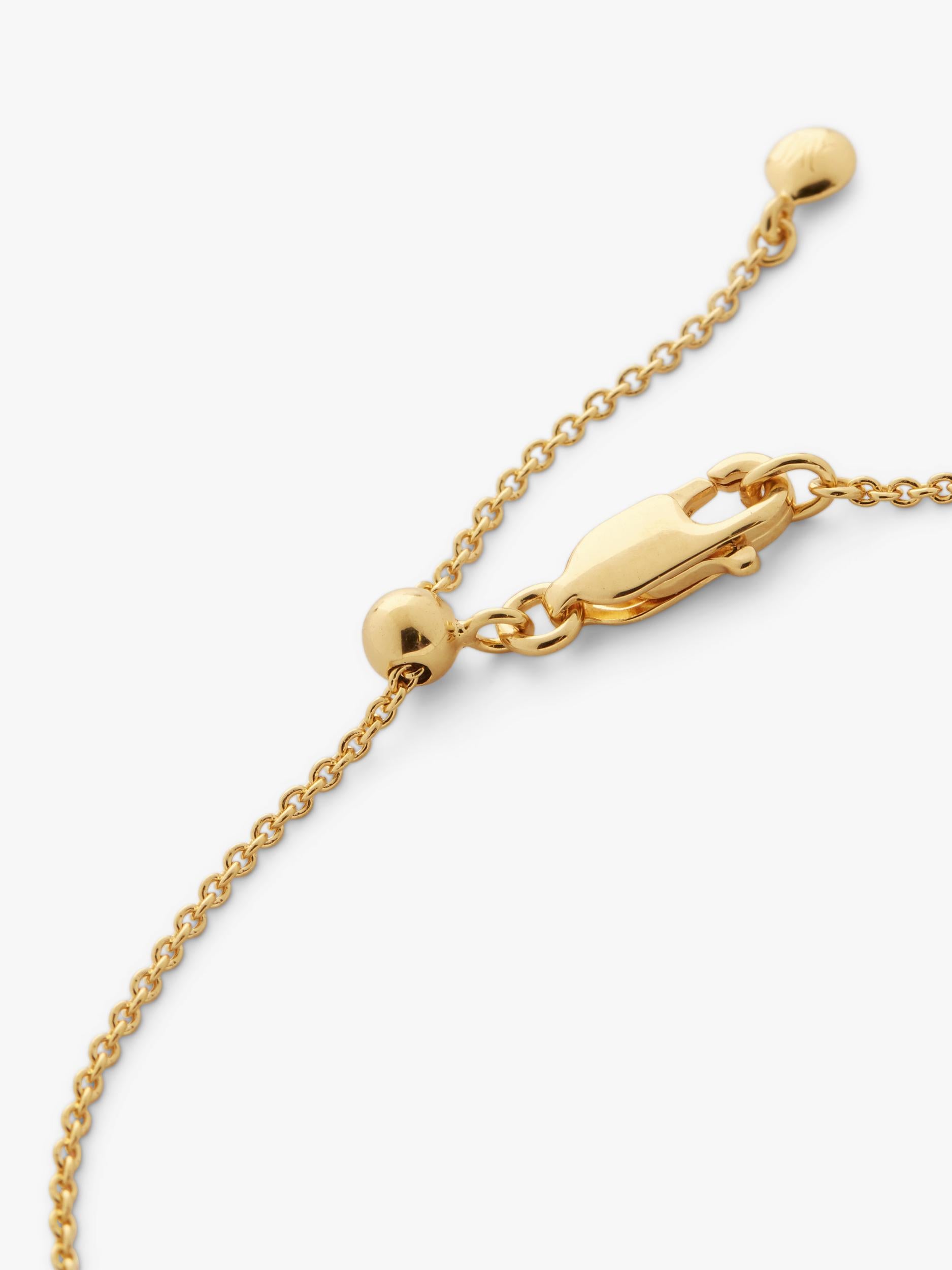 Monica Vinader round cut solitaire bracelet gold - British product