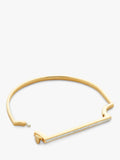 Monica Vinader gold bangle with 32 lab grown diamonds (British brand)