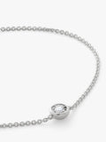 Monica Vinader lab grown diamond chain bracelet silver (British brand)