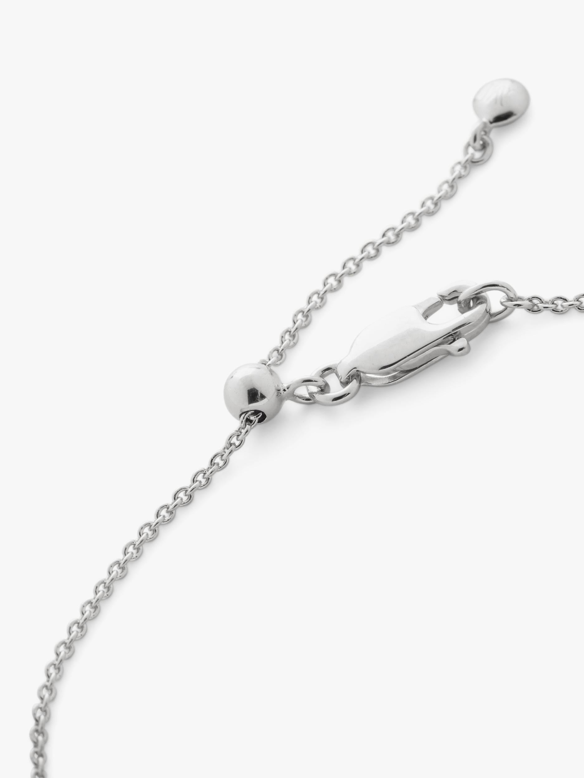 Monica Vinader lab grown diamond chain bracelet silver (British brand)