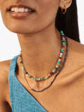 Monica Vinader beaded gemstone necklace multi 43-46cm - British product
