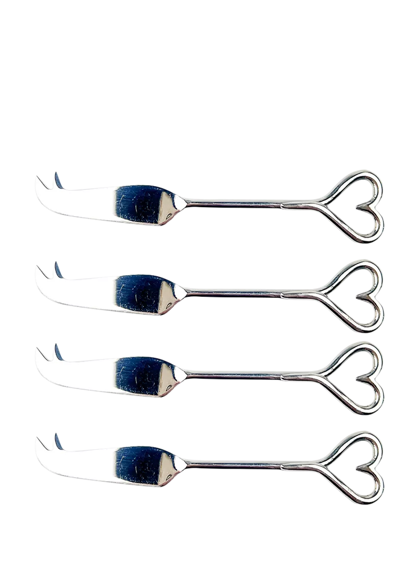Selbrae House love heart mini cheese knives set of 4 - British product