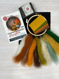 The Crafty Kit Company pumpkins in a hoop needle felting kit (British brand)