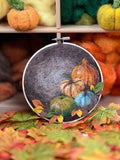 The Crafty Kit Company pumpkins in a hoop needle felting kit (British brand)