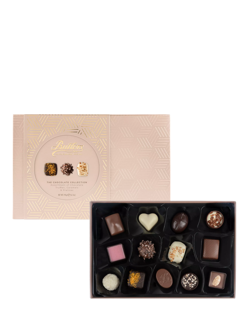 Butlers chocolate assortment pink box 190g, imported from the UK