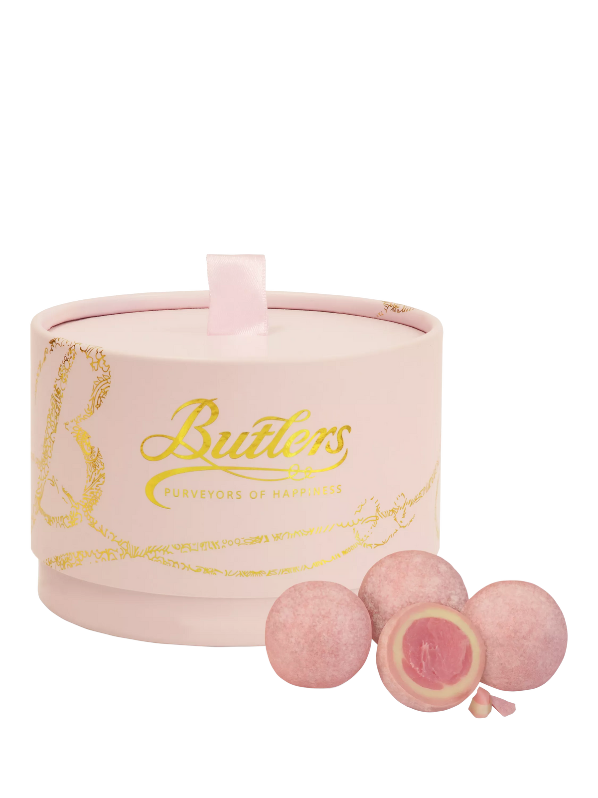 Butlers pink Marc de Champagne chocolate truffles 200g - British product