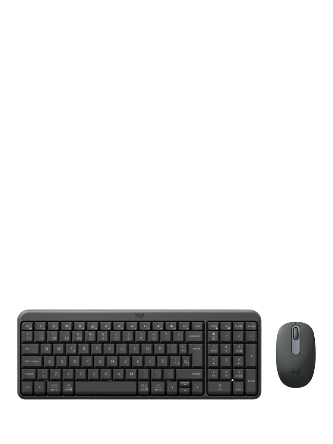 Logitech wireless keyboard and mouse combo black compact, UK version