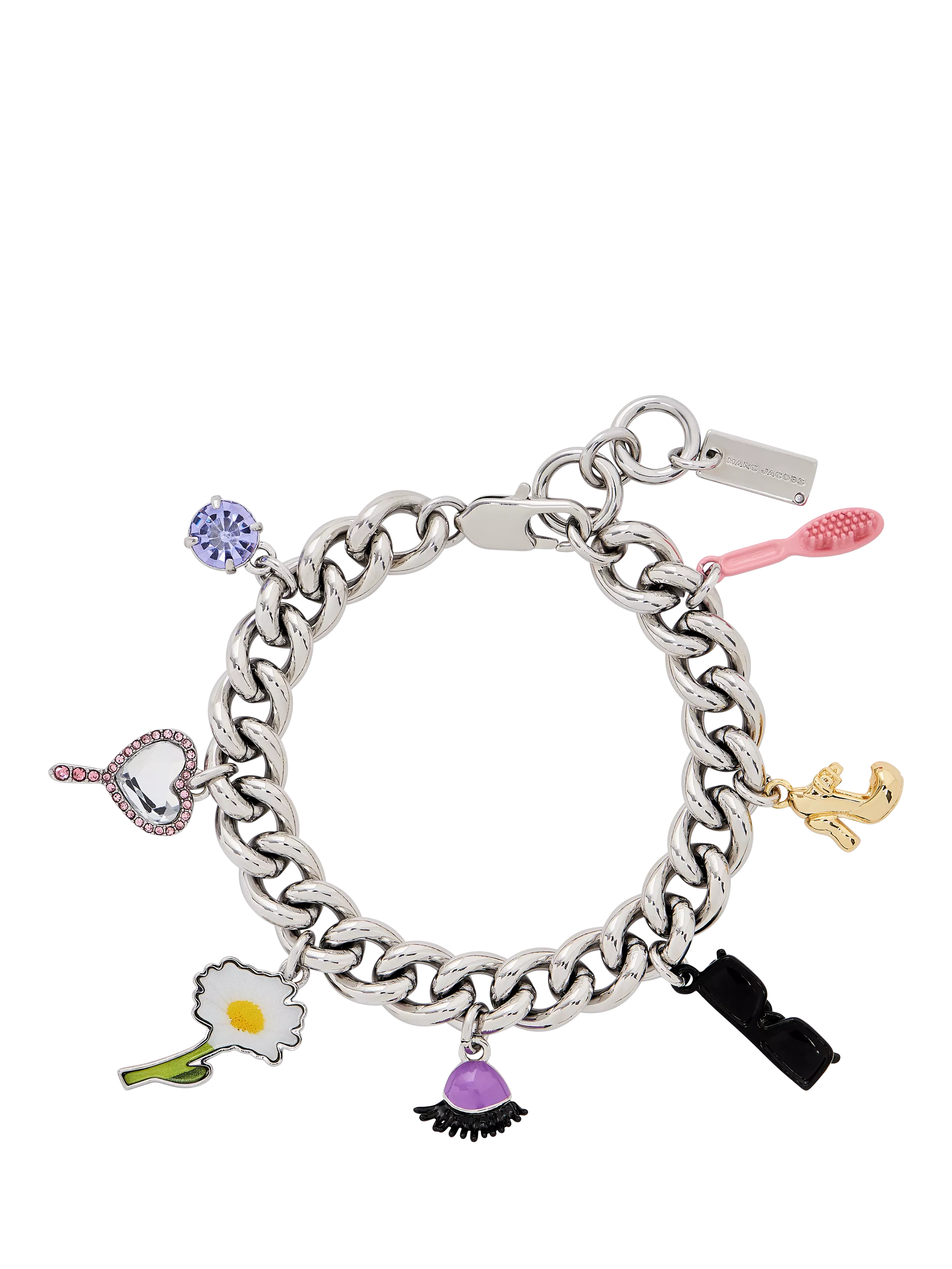 Marc Jacobs Dollhouse charm bracelet silver multi (British brand)