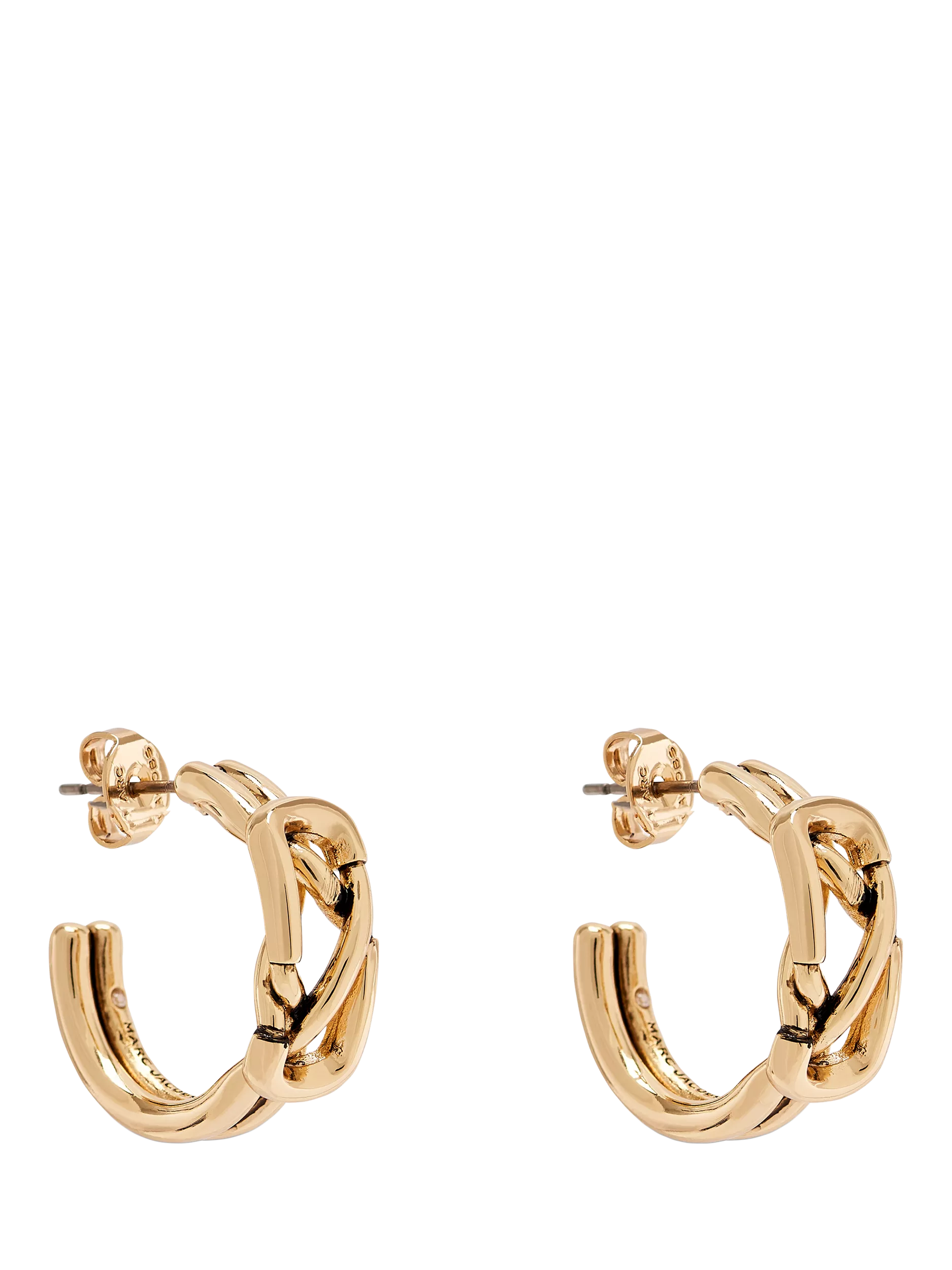 Marc Jacobs gold hoop earrings with cubic zirconia - British product