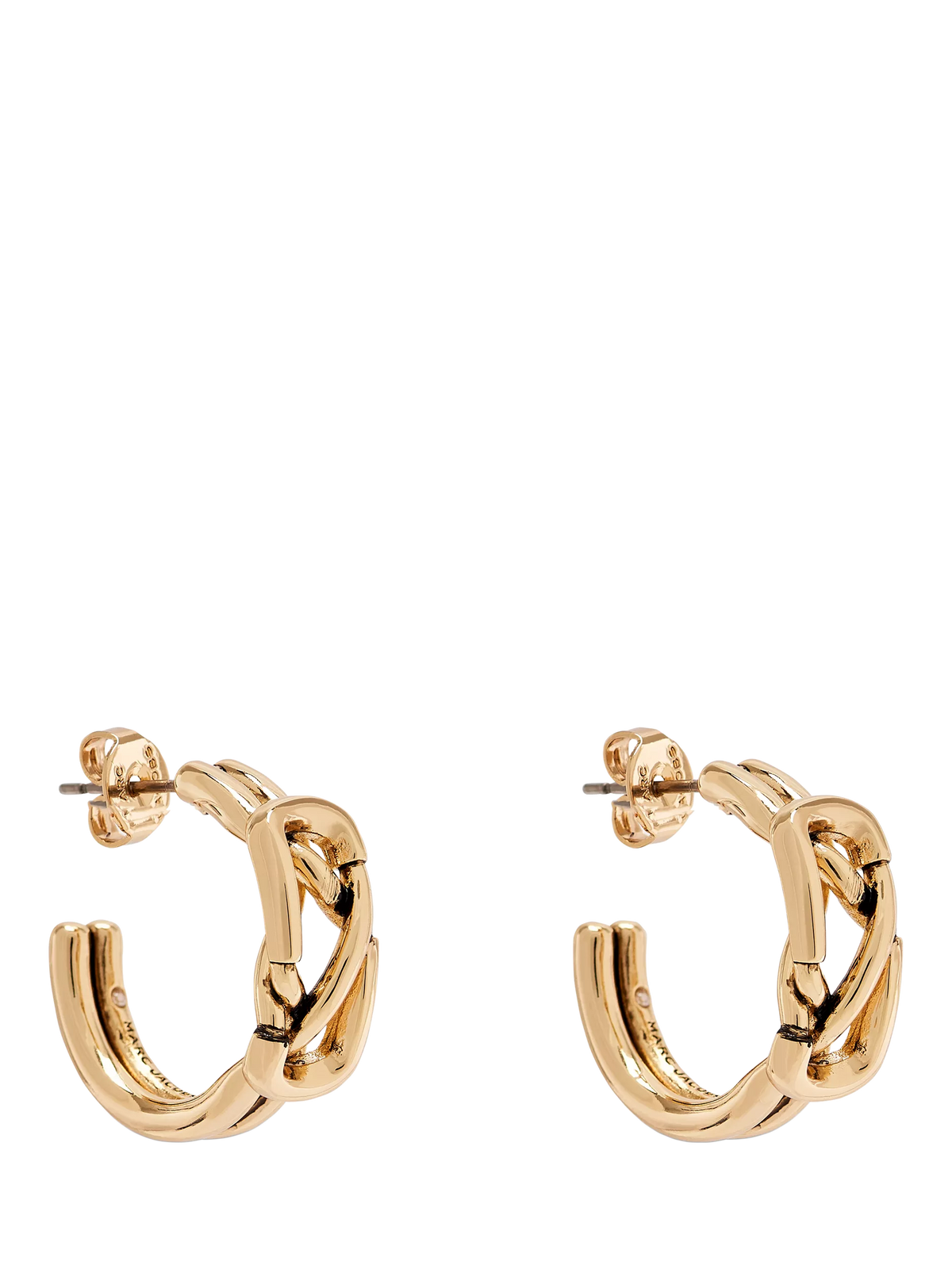 Marc Jacobs gold hoop earrings with cubic zirconia - British product